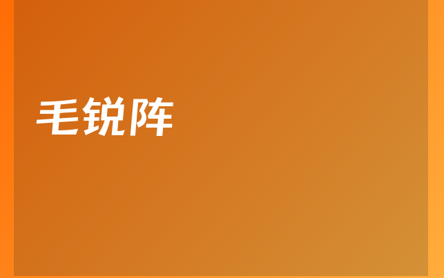 毛銳陣醫(yī)生